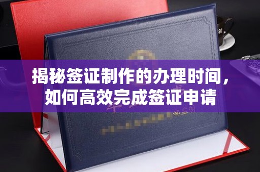射阳揭秘签证制作的办理时间，如何高效完成签证申请